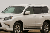 Lexus GX460 2009–2023 Logu vēja deflektori ar hromētu moldingu Niken Luxury (6 gab.) foto 1