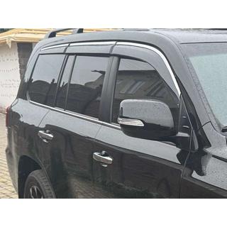 Logu vēja deflektori ar hromētu līsti Niken Luxury (2008-2015, 6 gab.) Lexus LX570/450d 2008–2022 foto 1