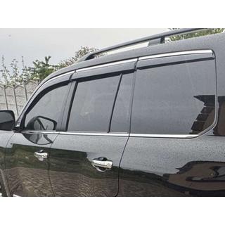 Logu vēja deflektori ar hromētu līsti Niken Luxury (2008-2015, 6 gab.) Lexus LX570/450d 2008–2022 foto 3