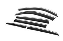 Toyota Land Cruiser 200 2007–2021 Logu vēja deflektori ar hromētu moldingu Niken Luxury (6 gab.) foto 6