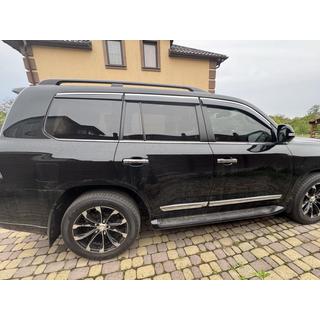 Logu vēja deflektori ar hromētu moldingu Niken Luxury (6 gab.) Toyota Land Cruiser 200 2007–2021 foto 3