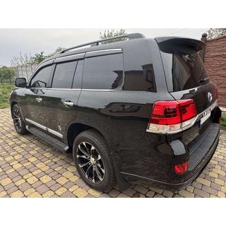 Logu vēja deflektori ar hromētu moldingu Niken Luxury (6 gab.) Toyota Land Cruiser 200 2007–2021 foto 4
