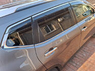 Nissan X-trail T32/Rogue 2014–2021 Logu vēja deflektori ar hromētu moldingu Niken Luxury (6 gab.) foto 2