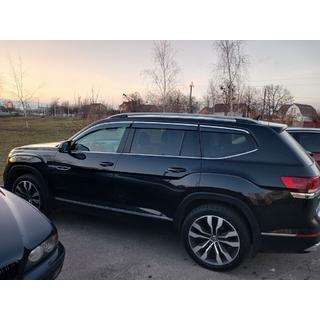 Logu vēja deflektori ar hromētu moldingu Niken Luxury (6 gab.) foto 3