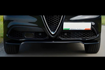 Alfa Romeo Stelvio 2016– Priekšējā bampera lūpa DPT V-1 (ABS, spīdīgi melna) foto 1