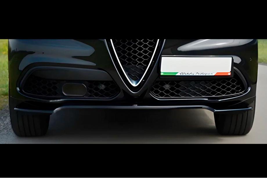 Alfa Romeo Stelvio 2016– Priekšējā bampera lūpa DPT V-1 (ABS, spīdīgi melna) Image