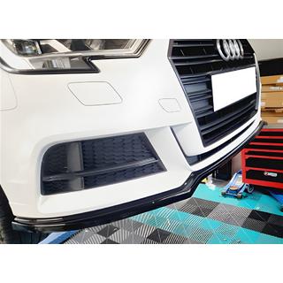 Priekšējā bufera lūpas uzlika DPT V-2 (spīdīgi melna) Audi A3 2012–2020 foto 1