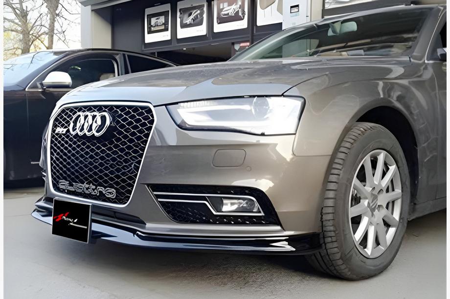 Audi A4 B8 2007–2015 Priekšējā bampera lūpas uzlika DPT (2011-2015, krāsošanai) Image
