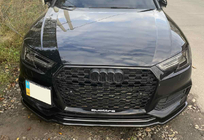 Audi A4 B9 2015–2024 Priekšējā lip uzlika DPT V-1 (S-Line, 2015-2019, spīdīgi melna) foto 6