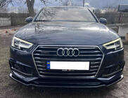 Audi A4 B9 2015–2024 Priekšējā lip uzlika DPT V-1 (S-Line, 2015-2019, spīdīgi melna) foto 4