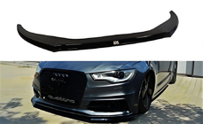 Audi A5 2007–2015 Priekšējā bampera lūpas uzlika DPT (S-Line, 2011-2015, melns spīdīgs) foto 4