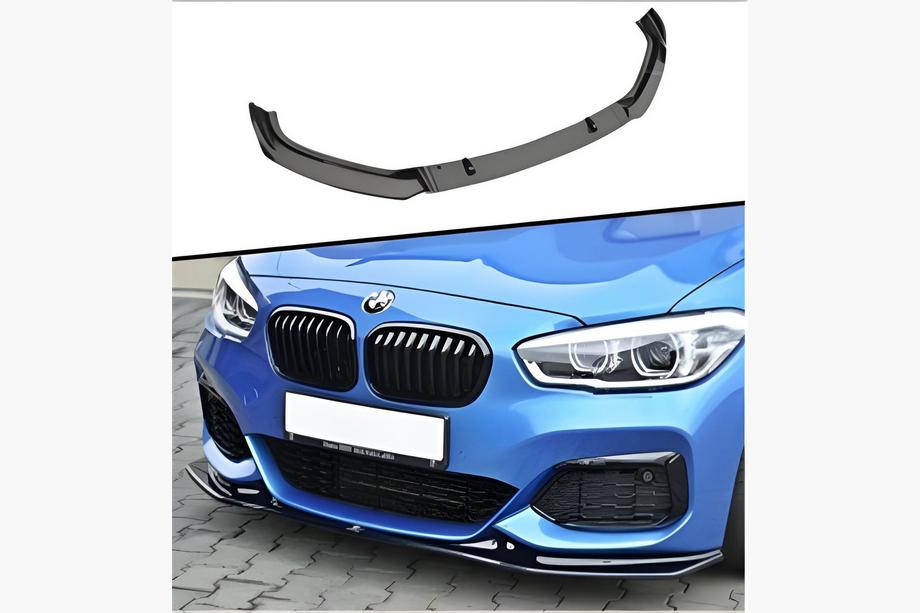 BMW 1. sērija F20/F21 2011–2019 DPT priekšējā bampera lip spoilers (spīdīgi melns) Image