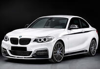 BMW 2. sērija F22/F23 2014–2021 Priekšējā lūpas uzlika DPT V-2 (M Performance, spīdīgi melna) foto 1
