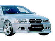 BMW 3. sērija E46 1998–2006 DPT priekšējā bampera lūpas uzlika (Hamman, spīdīgi melna) foto 3