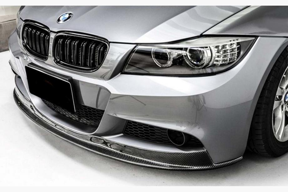 BMW 3. sērija E90/E91 2005–2011 DPT V-2 priekšējā lipa uzlika (E90 M-Sport 2008-2011), melns spīdīgs Image
