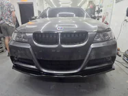 BMW 3. sērija E90/E91 2005–2011 Priekšējā lūpa DPT (E90 M-Sport 2005-2008, melna spīdīga) foto 4