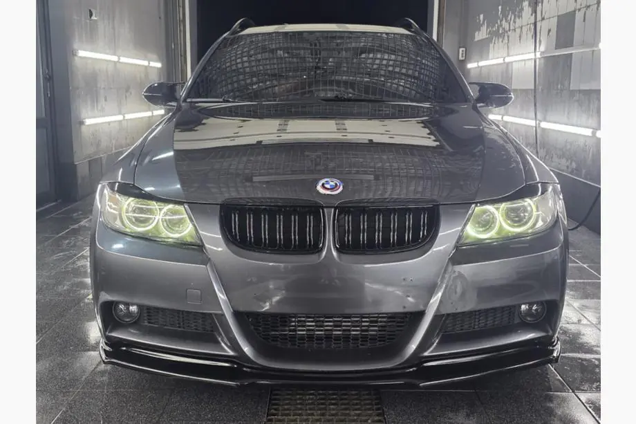 BMW 3. sērija E90/E91 2005–2011 Priekšējā lūpa DPT (E90 M-Sport 2005-2008, melna spīdīga) Image
