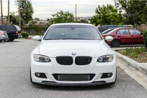 BMW 3. sērija E92/E93 2006–2013 Priekšējais lūpas spoileris CSL-Style DPT (M-Sport 2006-2010, melns spīdīgs) foto 2