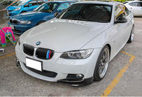 BMW 3. sērija E92/E93 2006–2013 DPT priekšējā lipa uzlika (M-Sport 2006-2010, melns spīdīgs) foto 2