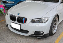 BMW 3. sērija E92/E93 2006–2013 DPT priekšējā lipa uzlika (M-Sport 2006-2010, melns spīdīgs) foto 1