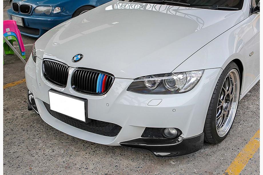 BMW 3. sērija E92/E93 2006–2013 DPT priekšējā lipa uzlika (M-Sport 2006-2010, melns spīdīgs) Image