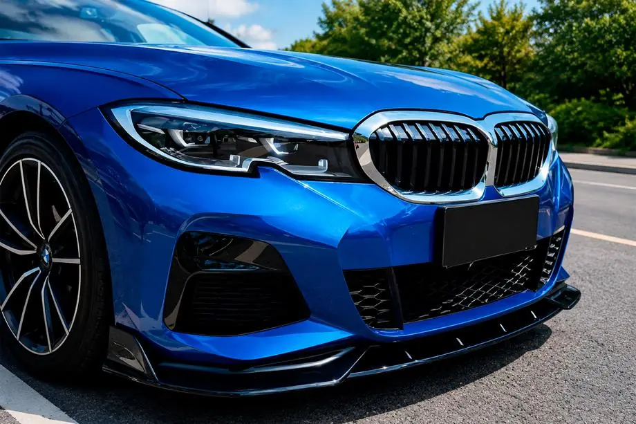 BMW 3. sērija G20/G21 2018– Priekšējā bampera lūpa DPT V-2 (M Technic, spīdīgi melna) Foto 1