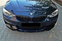 BMW 4 sērija F32/F33/F36 2012–2020 Priekšējā bampera lūpas uzlika DPT V-2 (M-Sport, spīdīgi melna) foto 3