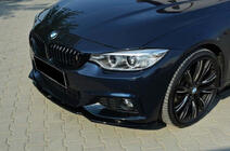 BMW 4 sērija F32/F33/F36 2012–2020 Priekšējā bampera lūpas uzlika DPT V-2 (M-Sport, spīdīgi melna) foto 1