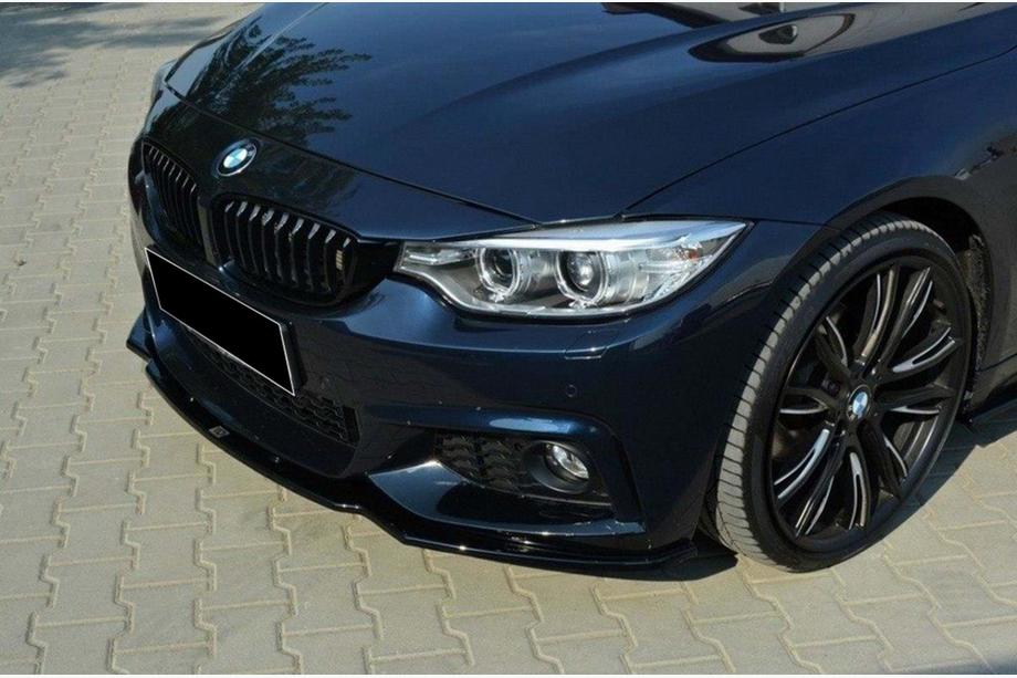 BMW 4 sērija F32/F33/F36 2012–2020 Priekšējā bampera lūpas uzlika DPT V-2 (M-Sport, spīdīgi melna) Image