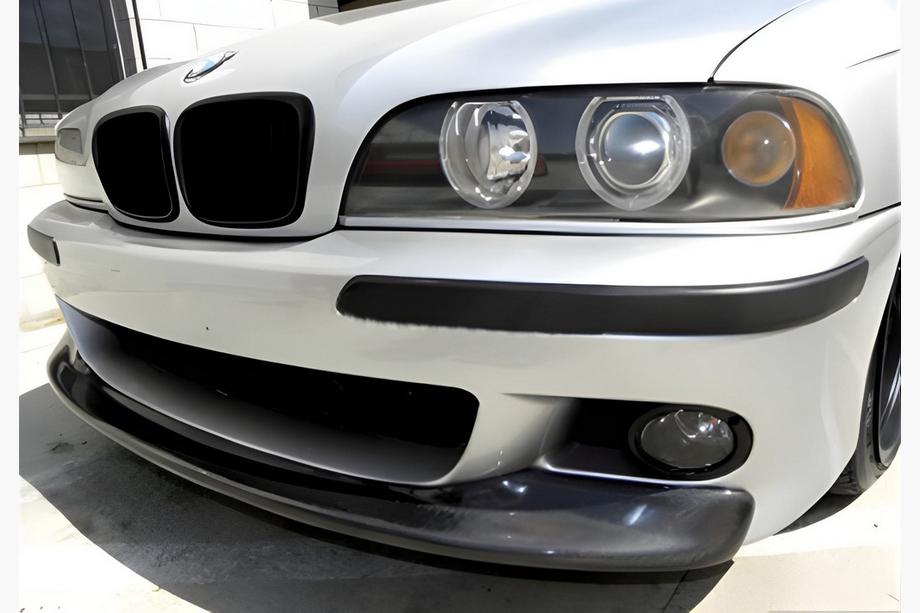 BMW 5. sērija E39 1996–2003 Priekšējā bampera lūpa CSL Style DPT (M5, melns spīdīgs) Foto 1