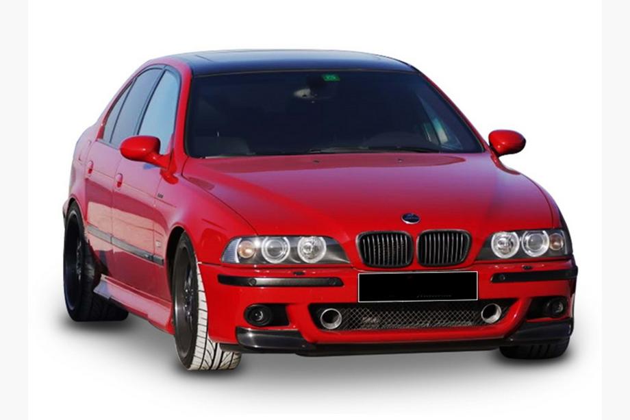 BMW 5. sērija E39 1996–2003 DPT priekšējās lūpas uzlika (M5, spīdīgi melna) Image