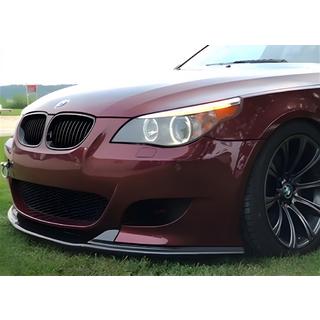 Priekšējā lūpas uzlika DPT (bez spuriem, M5 Hamann, melns spīdīgs) BMW 5. sērija E60/E61 2003–2010 foto 1