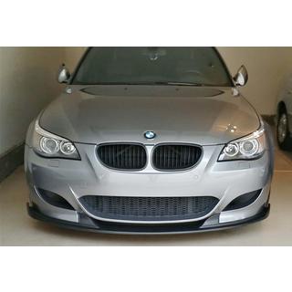 DPT priekšējais lip spoileris (ar spārniņiem, M5 Hamann, melns spīdīgs) BMW 5. sērija E60/E61 2003–2010 foto 2