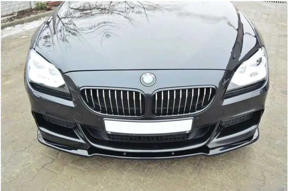 BMW 6. sērija F12/F13/F06 2011–2018 DPT priekšējā lūpas uzlika (M Performance, melns spīdīgs) Foto 2