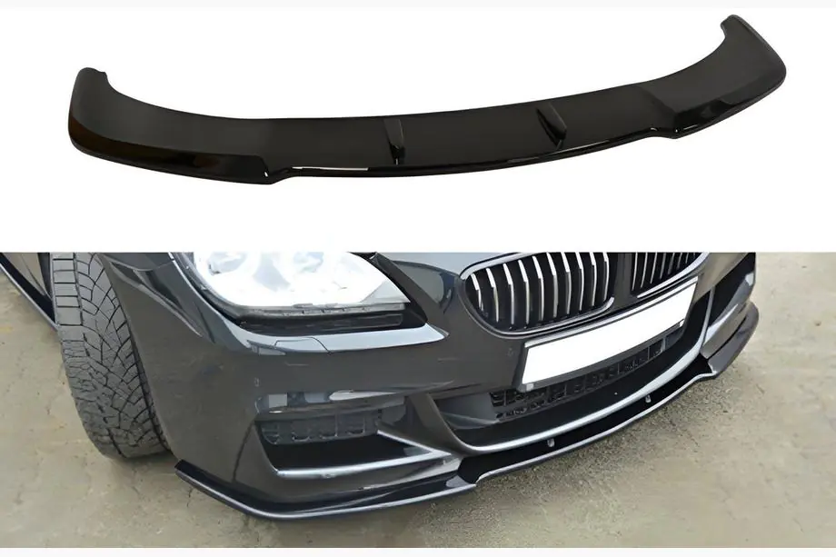 BMW 6. sērija F12/F13/F06 2011–2018 DPT priekšējā lūpas uzlika (M Performance, melns spīdīgs) Foto 1