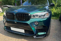 BMW X5 F15 2013–2018 Priekšējā lip uzlika DPT V-2 (X5M F85, spīdīgi melna) foto 16