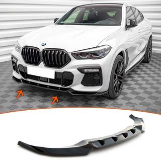 DPT V-1 priekšējā bampera lūpas uzlika (M, melns spīdīgs) BMW X6 G06 2019–2027 foto 2