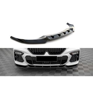 DPT V-1 priekšējā bampera lūpas uzlika (M, melns spīdīgs) BMW X6 G06 2019–2027 foto 1