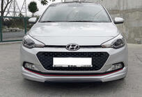 Hyundai I-20 2014–2020 DPT priekšējā bampera lip spoilers (spīdīgi melns) foto 2