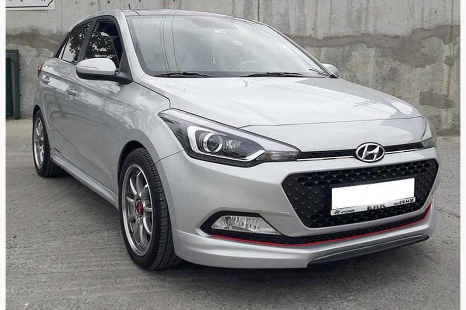 Hyundai I-20 2014–2020 DPT priekšējā bampera lip spoilers (spīdīgi melns) Image