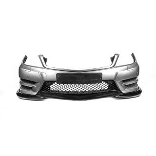 Priekšējā bampera lūpa DPT V2 (2011-2015, spīdīgi melna) Mercedes C klase W204 2007–2015 foto 3