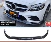Mercedes C-class W205 2014–2021 DPT priekšējā bampera lip uzlika (2019-2021, tikai AMG-Line, melns spīdīgs) foto 2