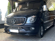 Mercedes Sprinter W906 2006–2018 DPT priekšējā bampera lip spoilers (spīdīgi melns) foto 5