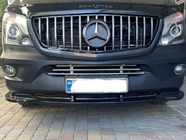 Mercedes Sprinter W906 2006–2018 DPT priekšējā bampera lip spoilers (spīdīgi melns) foto 9