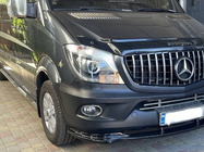 Mercedes Sprinter W906 2006–2018 DPT priekšējā bampera lip spoilers (spīdīgi melns) foto 11