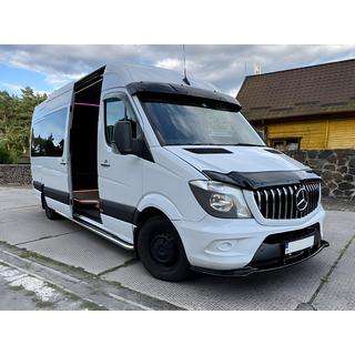 DPT priekšējā bampera lip spoilers (spīdīgi melns) Mercedes Sprinter W906 2006–2018 foto 4