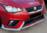 Seat Ibiza 2010–2017 Priekšējā bufera lūpas uzlika DPT V-2 (spīdīgi melna) foto 1