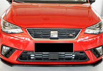 Seat Ibiza 2010–2017 Priekšējā bampera lip spoilers DPT V-4 (spīdīgi melns) foto 2