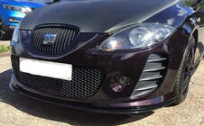 Seat Leon 2005–2012 DPT priekšējā lūpa (Cupra, spīdīgi melna) foto 2