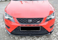 Seat Leon 2013–2020 Priekšējā bampera lūpas uzlika DPT (Cupra, 2013-2016, melns spīdīgs) foto 3